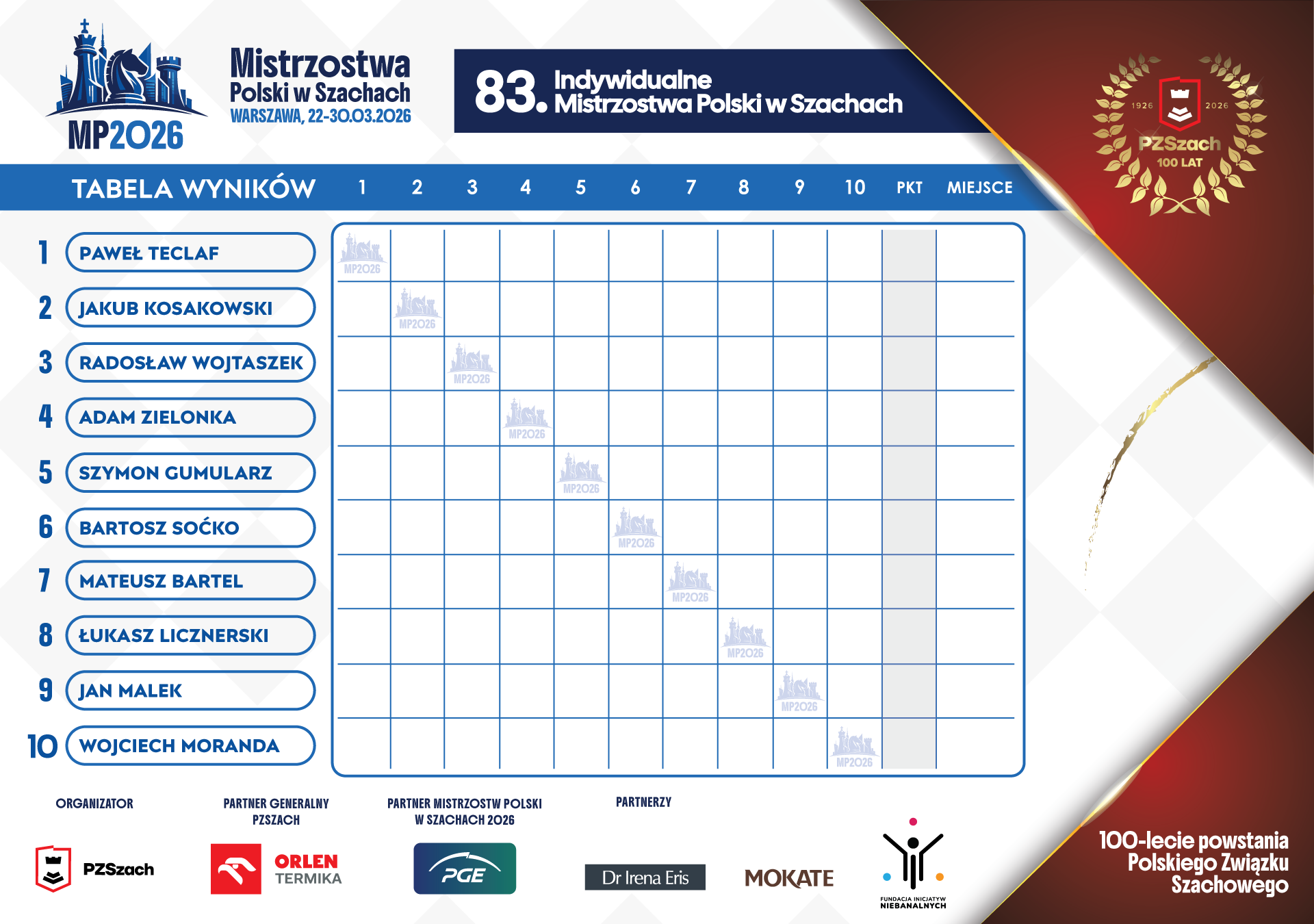 Mistrzostwa Polski w Szachach 2026
